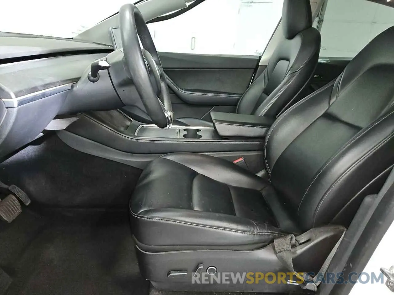 7 fotografías del automóvil dañado 7SAYGDEE0NF360195 TESLA MODEL Y 2022
