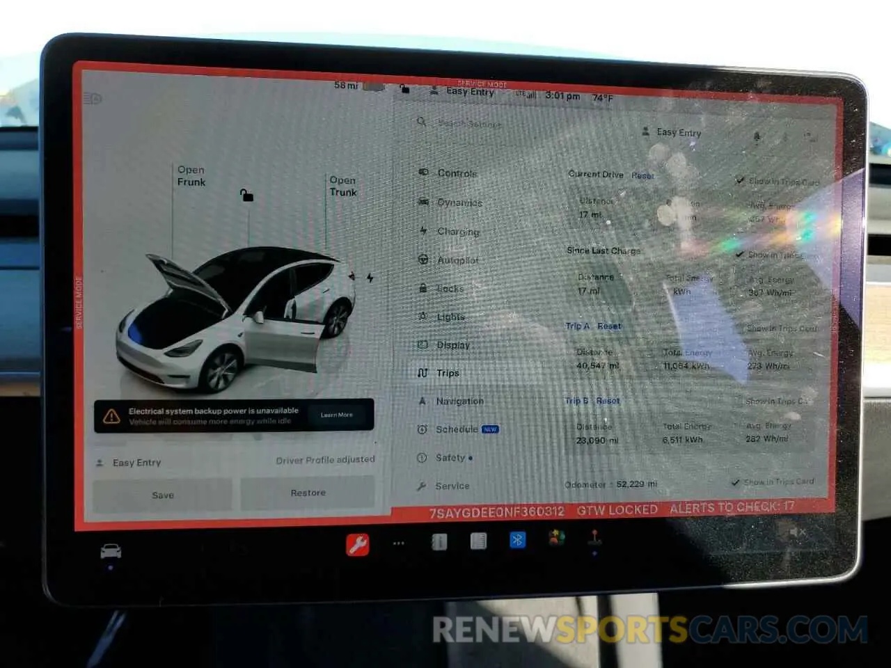 9 fotografías del automóvil dañado 7SAYGDEE0NF360312 TESLA MODEL Y 2022