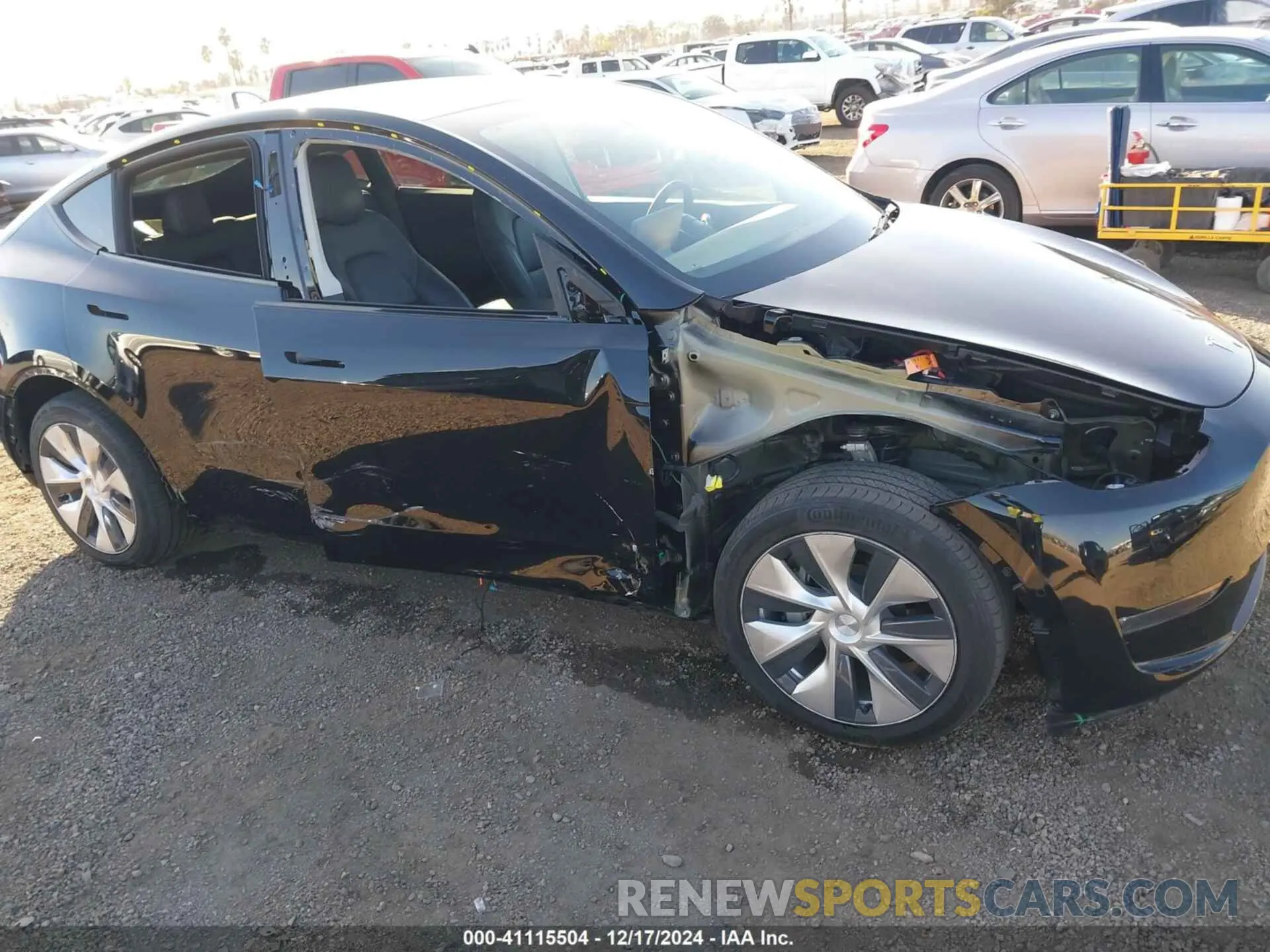 6 fotografías del automóvil dañado 7SAYGDEE0NF365168 TESLA MODEL Y 2022