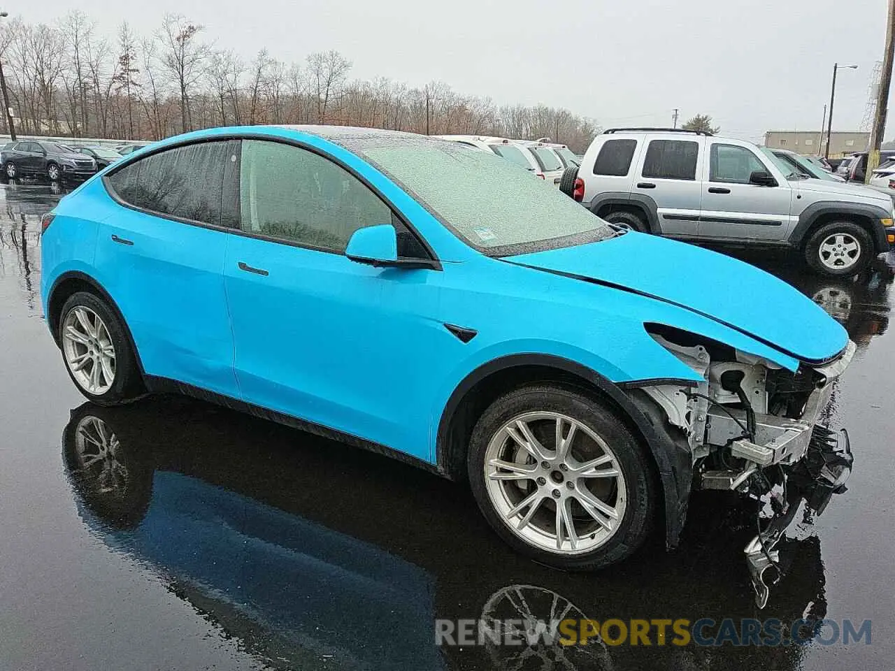 4 fotografías del automóvil dañado 7SAYGDEE0NF400209 TESLA MODEL Y 2022
