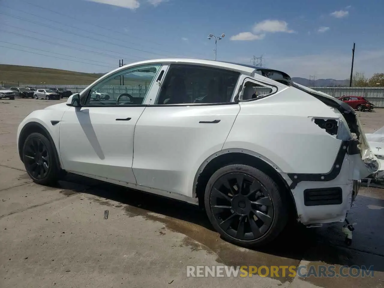 2 fotografías del automóvil dañado 7SAYGDEE0NF436885 TESLA MODEL Y 2022
