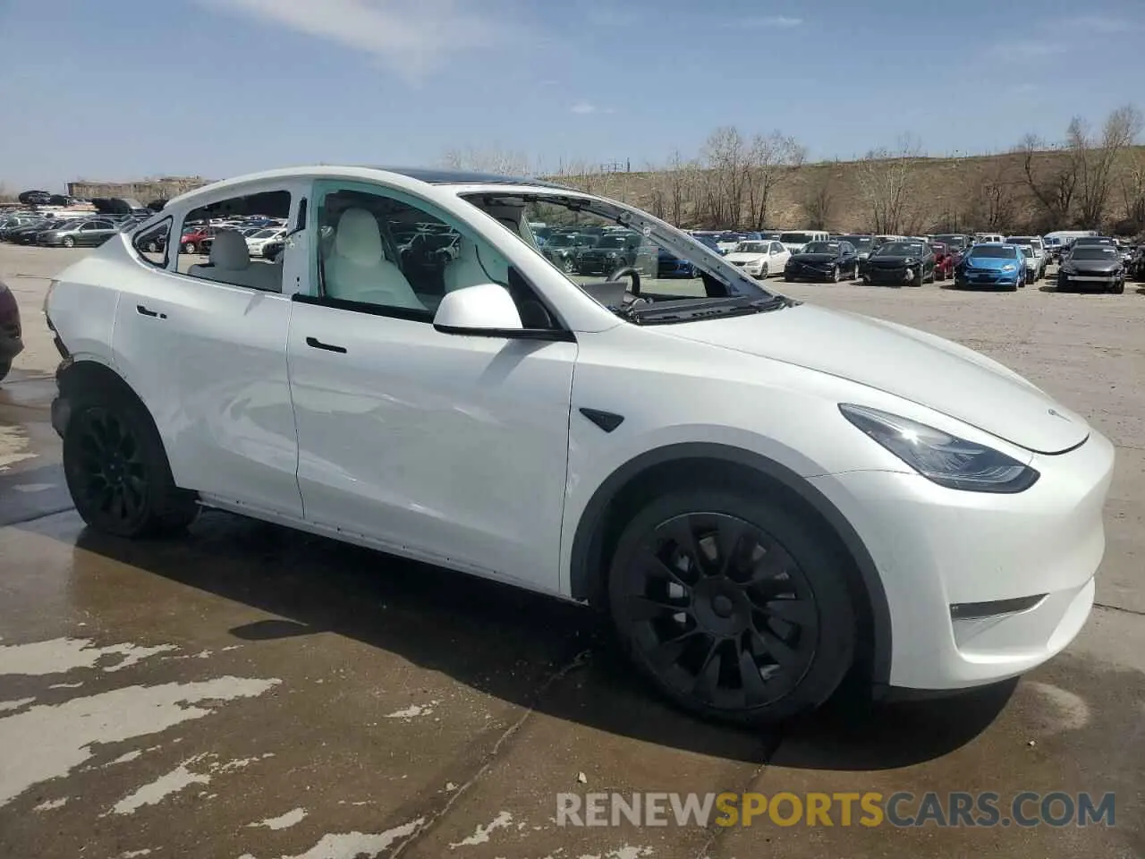 4 fotografías del automóvil dañado 7SAYGDEE0NF436885 TESLA MODEL Y 2022
