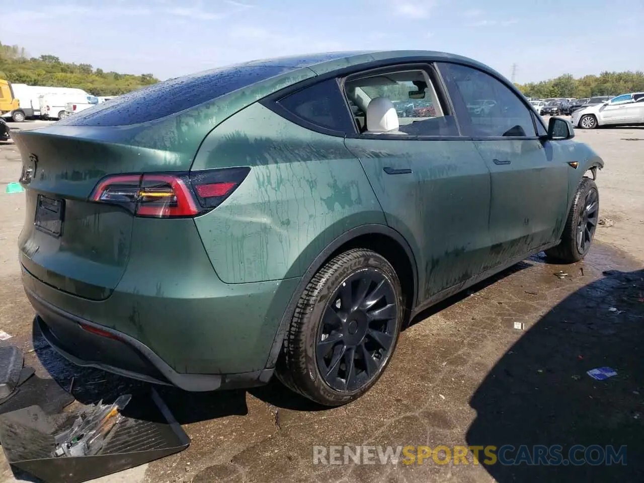 3 fotografías del automóvil dañado 7SAYGDEE0NF446218 TESLA MODEL Y 2022