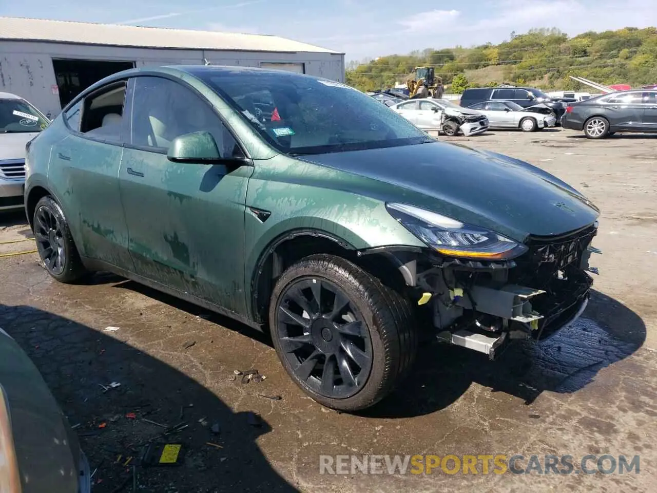 4 fotografías del automóvil dañado 7SAYGDEE0NF446218 TESLA MODEL Y 2022