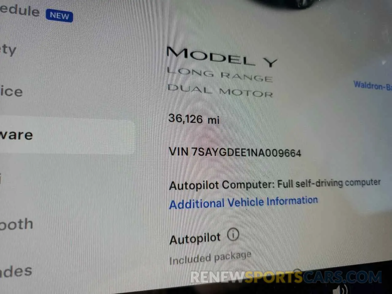 9 fotografías del automóvil dañado 7SAYGDEE1NA009664 TESLA MODEL Y 2022