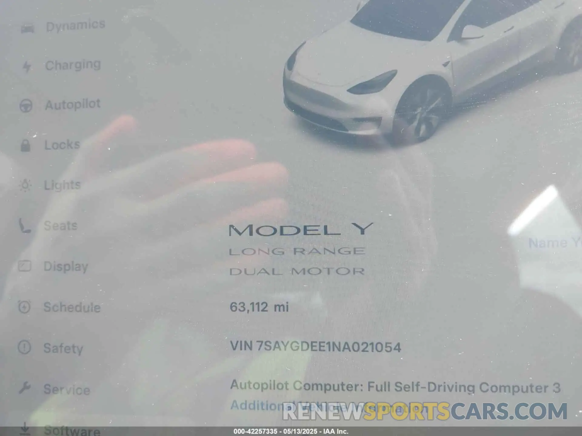 14 fotografías del automóvil dañado 7SAYGDEE1NA021054 TESLA MODEL Y 2022