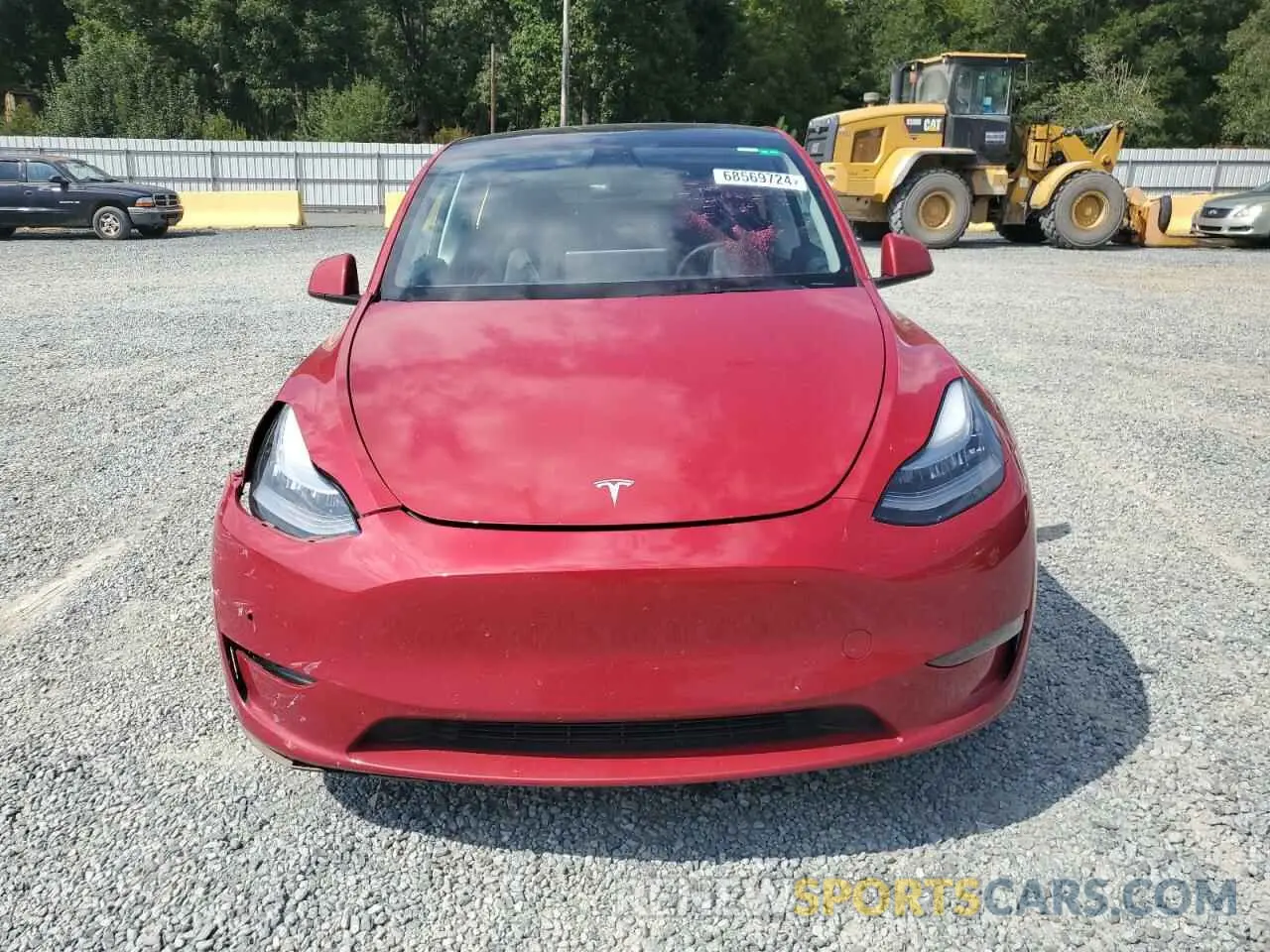 5 fotografías del automóvil dañado 7SAYGDEE1NF424017 TESLA MODEL Y 2022