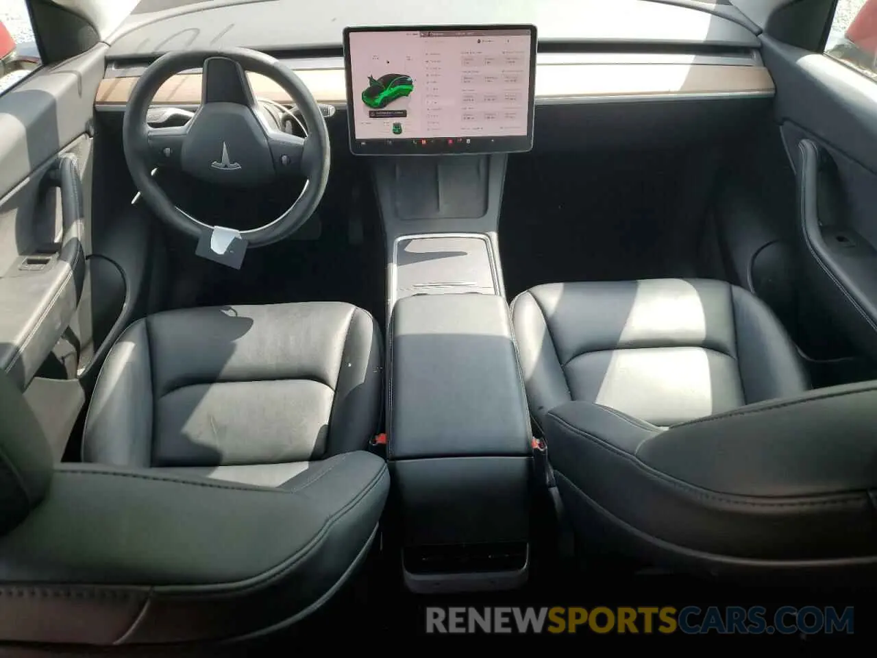 8 fotografías del automóvil dañado 7SAYGDEE1NF424017 TESLA MODEL Y 2022