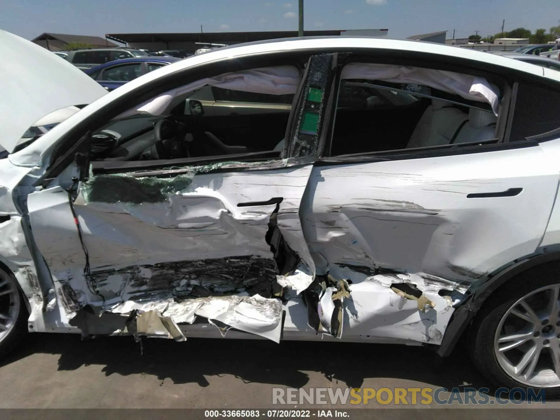 6 fotografías del automóvil dañado 7SAYGDEE1NF425989 TESLA MODEL Y 2022