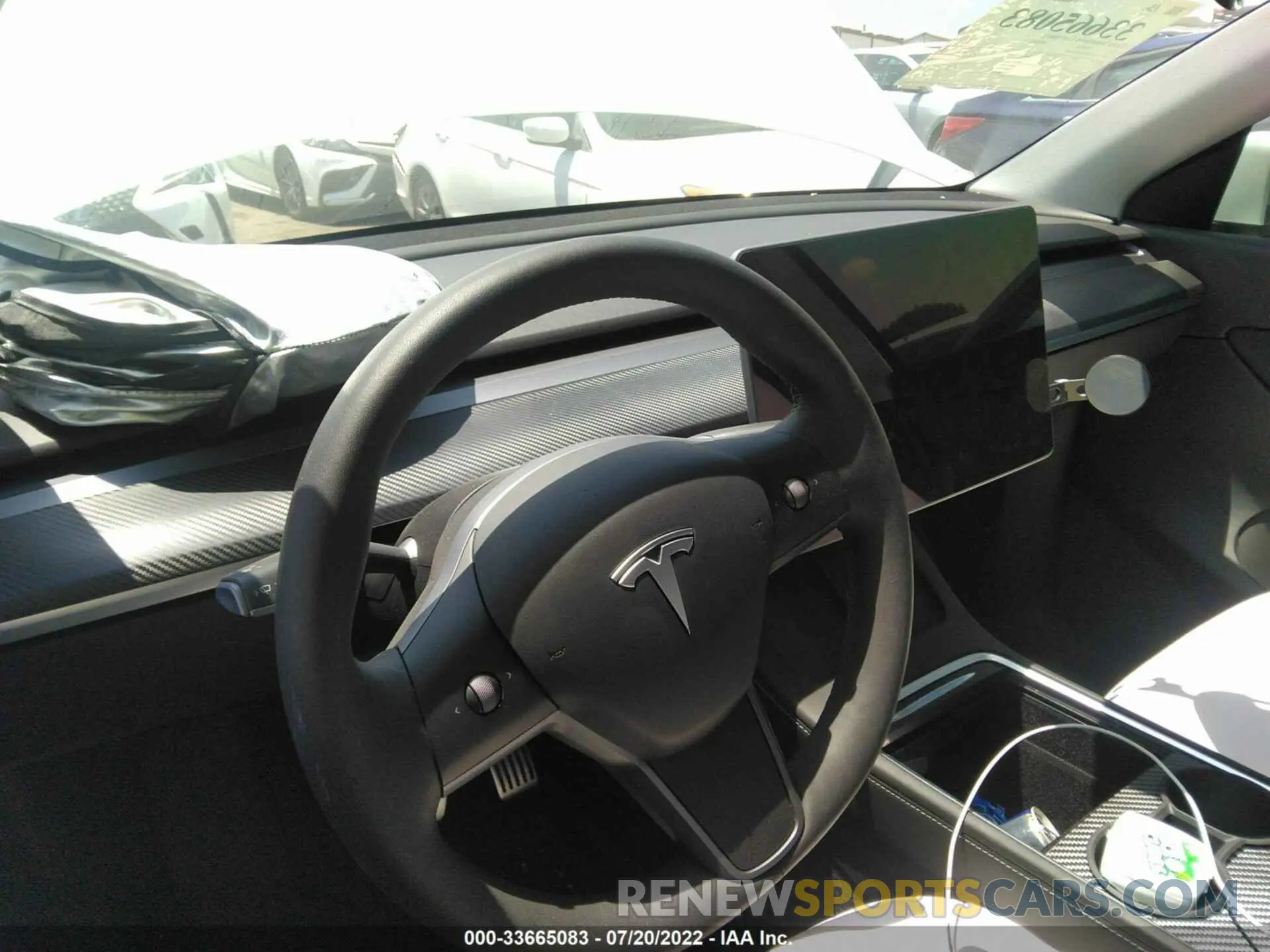 7 fotografías del automóvil dañado 7SAYGDEE1NF425989 TESLA MODEL Y 2022