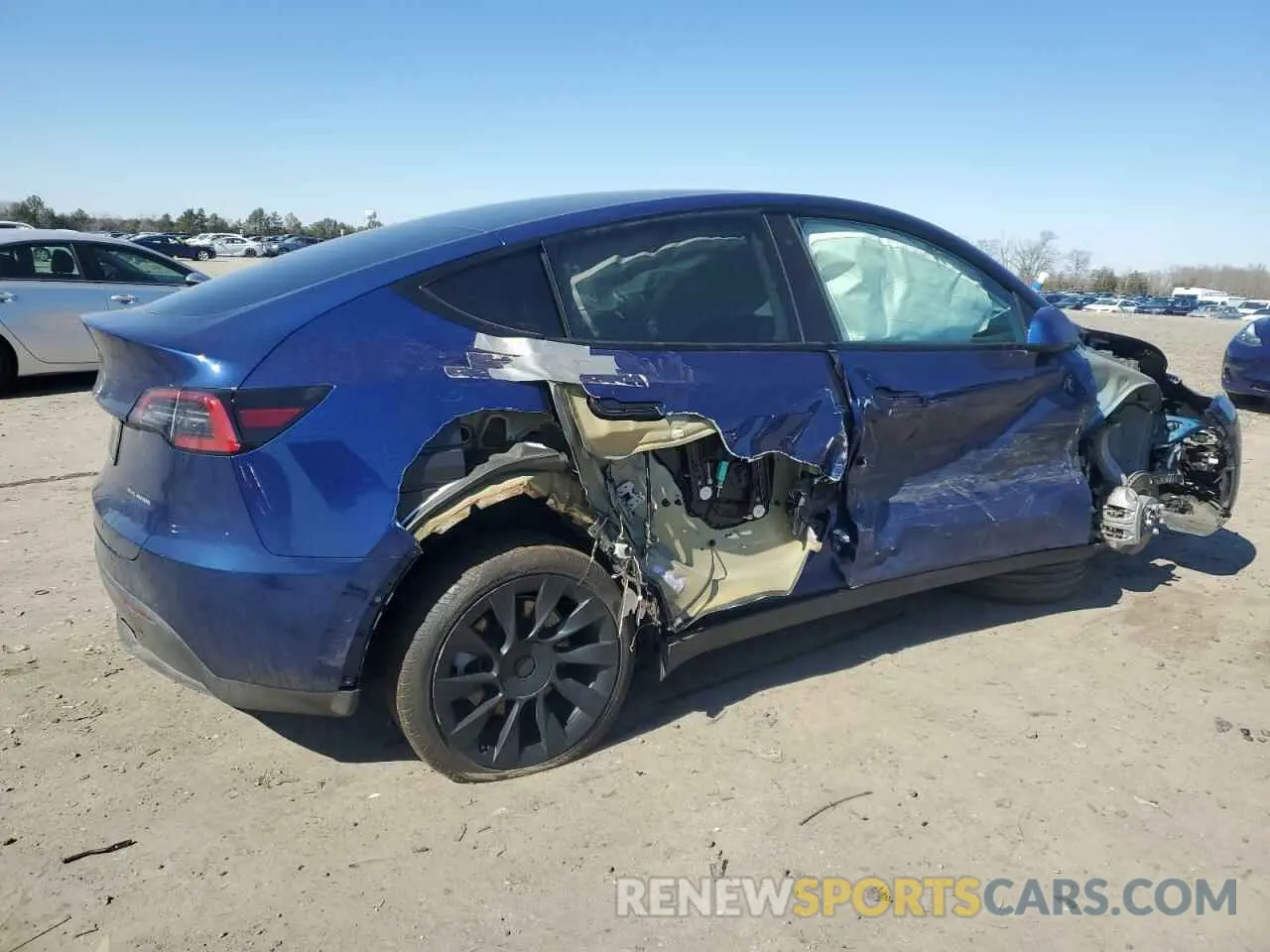 3 fotografías del automóvil dañado 7SAYGDEE1NF429931 TESLA MODEL Y 2022