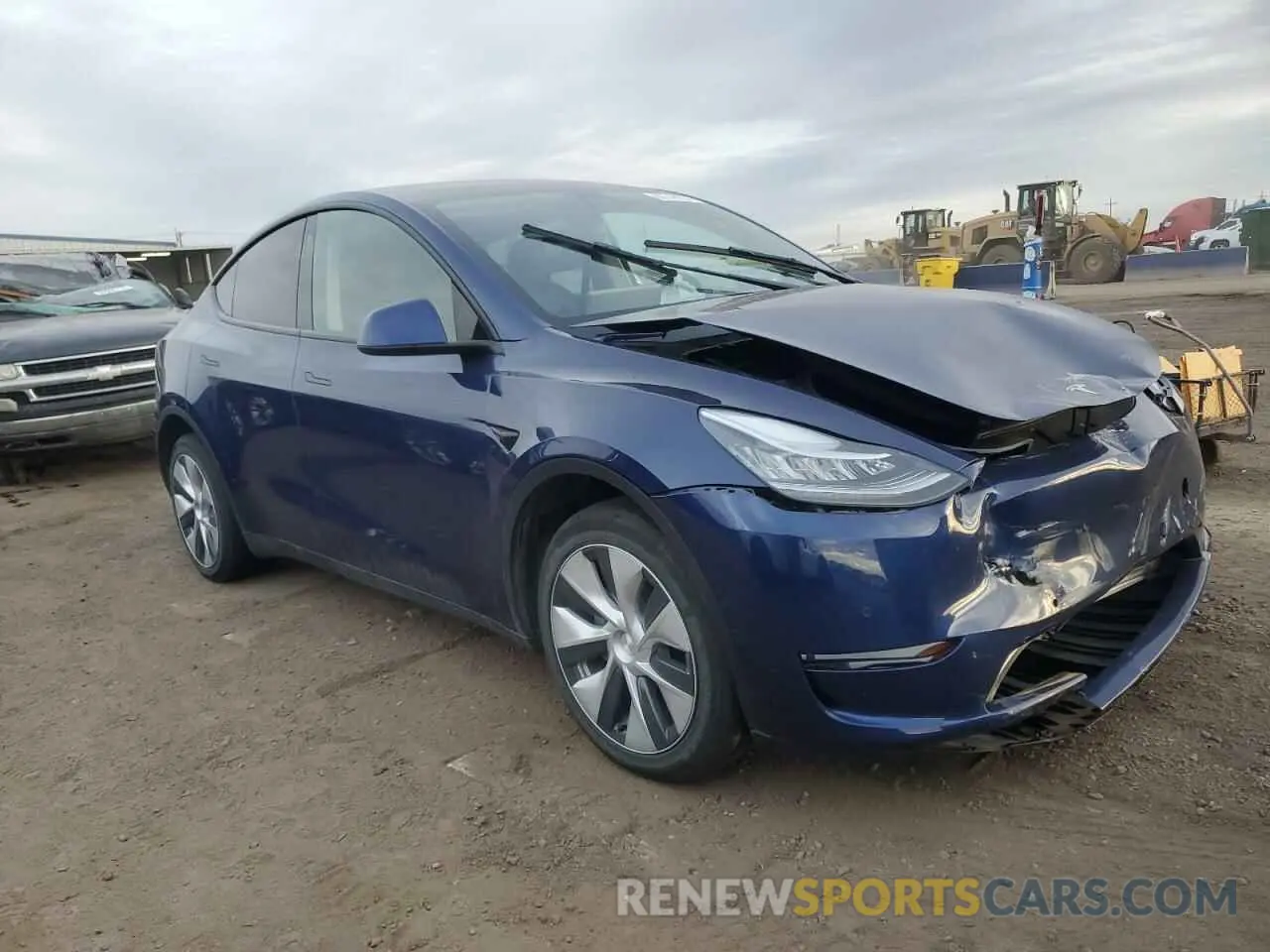 4 fotografías del automóvil dañado 7SAYGDEE1NF442193 TESLA MODEL Y 2022