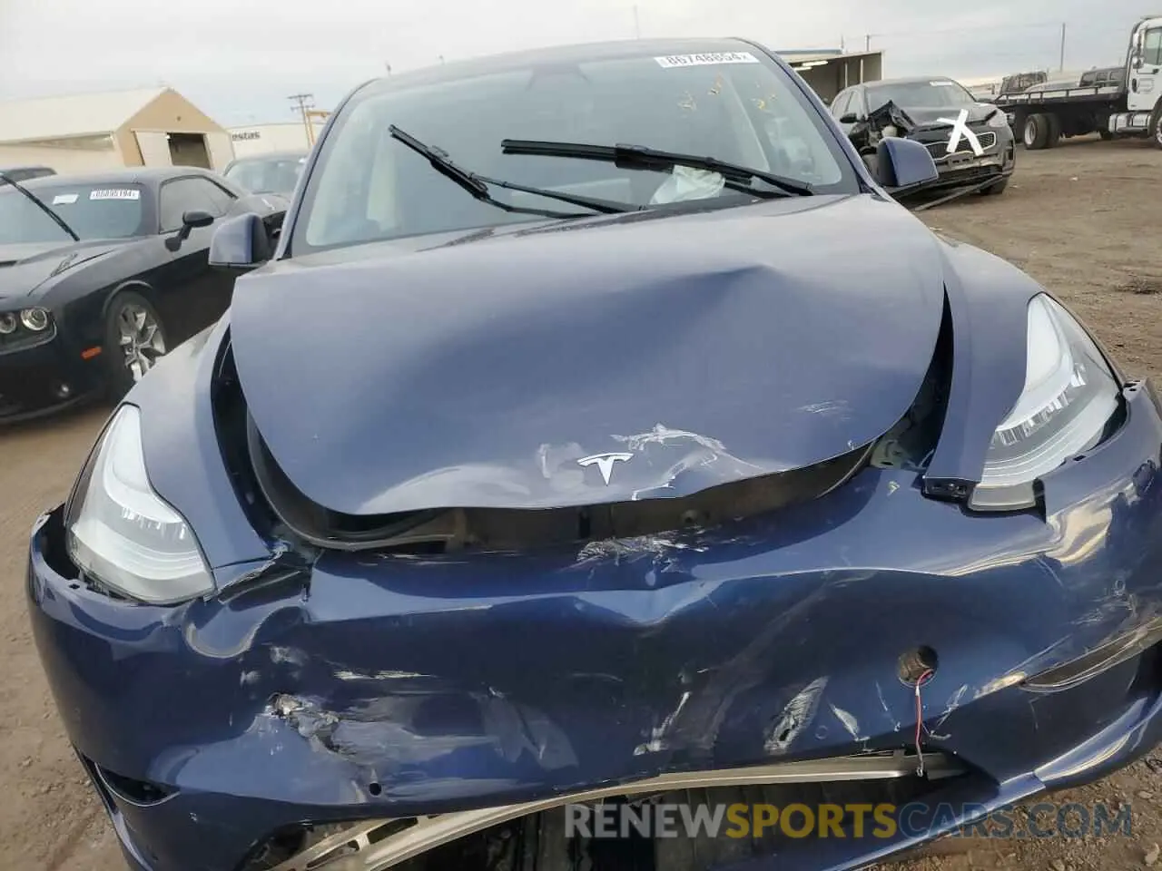 5 fotografías del automóvil dañado 7SAYGDEE1NF442193 TESLA MODEL Y 2022