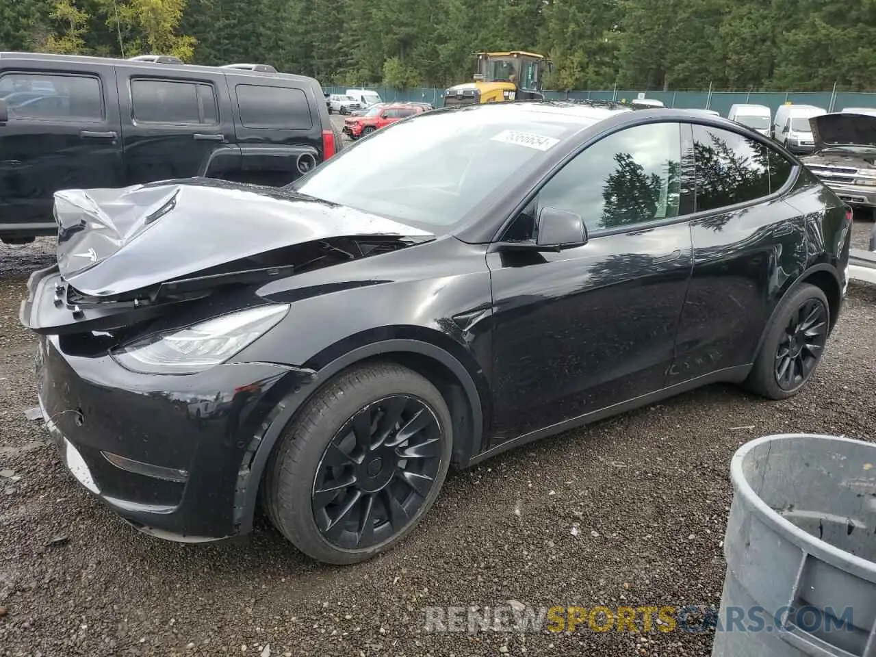 1 fotografías del automóvil dañado 7SAYGDEE1NF443196 TESLA MODEL Y 2022