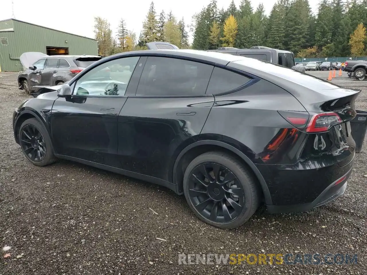 2 fotografías del automóvil dañado 7SAYGDEE1NF443196 TESLA MODEL Y 2022