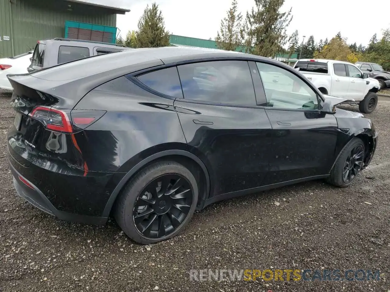 3 fotografías del automóvil dañado 7SAYGDEE1NF443196 TESLA MODEL Y 2022