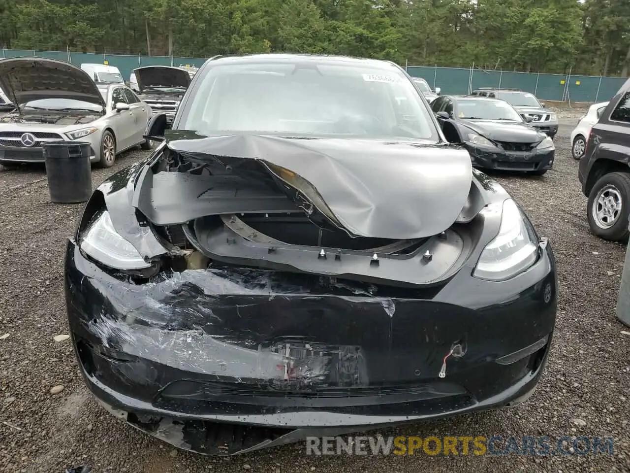 5 fotografías del automóvil dañado 7SAYGDEE1NF443196 TESLA MODEL Y 2022