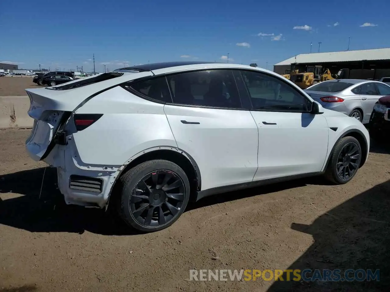 3 fotografías del automóvil dañado 7SAYGDEE1NF480278 TESLA MODEL Y 2022