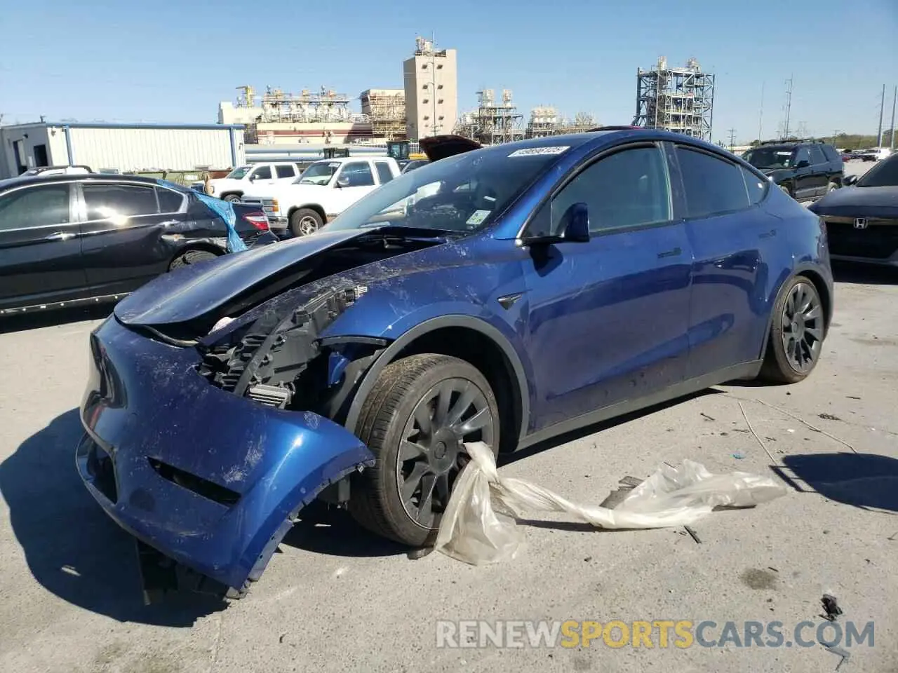 1 fotografías del automóvil dañado 7SAYGDEE1NF481639 TESLA MODEL Y 2022