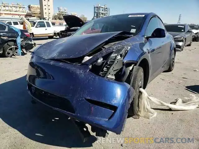 12 fotografías del automóvil dañado 7SAYGDEE1NF481639 TESLA MODEL Y 2022