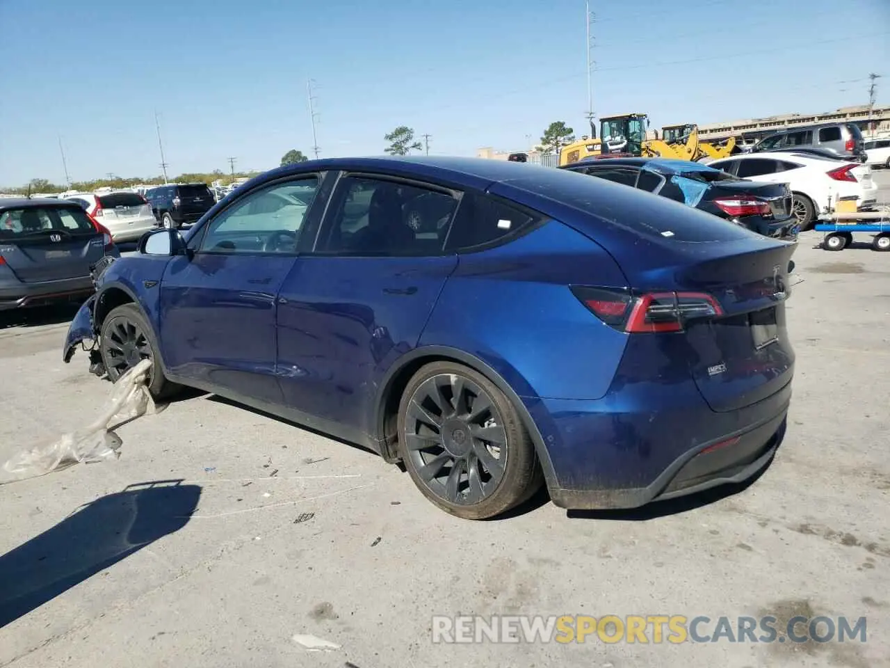 2 fotografías del automóvil dañado 7SAYGDEE1NF481639 TESLA MODEL Y 2022