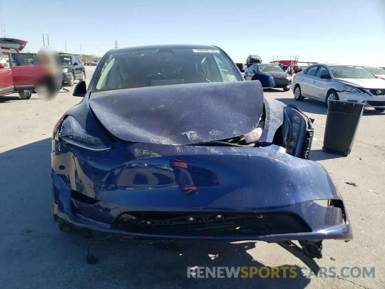 5 fotografías del automóvil dañado 7SAYGDEE1NF481639 TESLA MODEL Y 2022