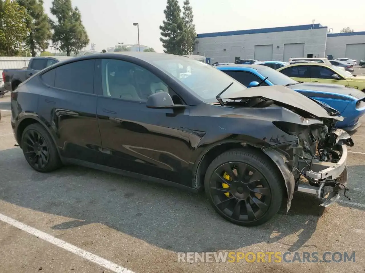 4 fotografías del automóvil dañado 7SAYGDEE1NF481740 TESLA MODEL Y 2022