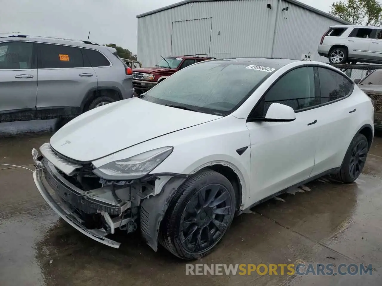 1 fotografías del automóvil dañado 7SAYGDEE1NF491488 TESLA MODEL Y 2022