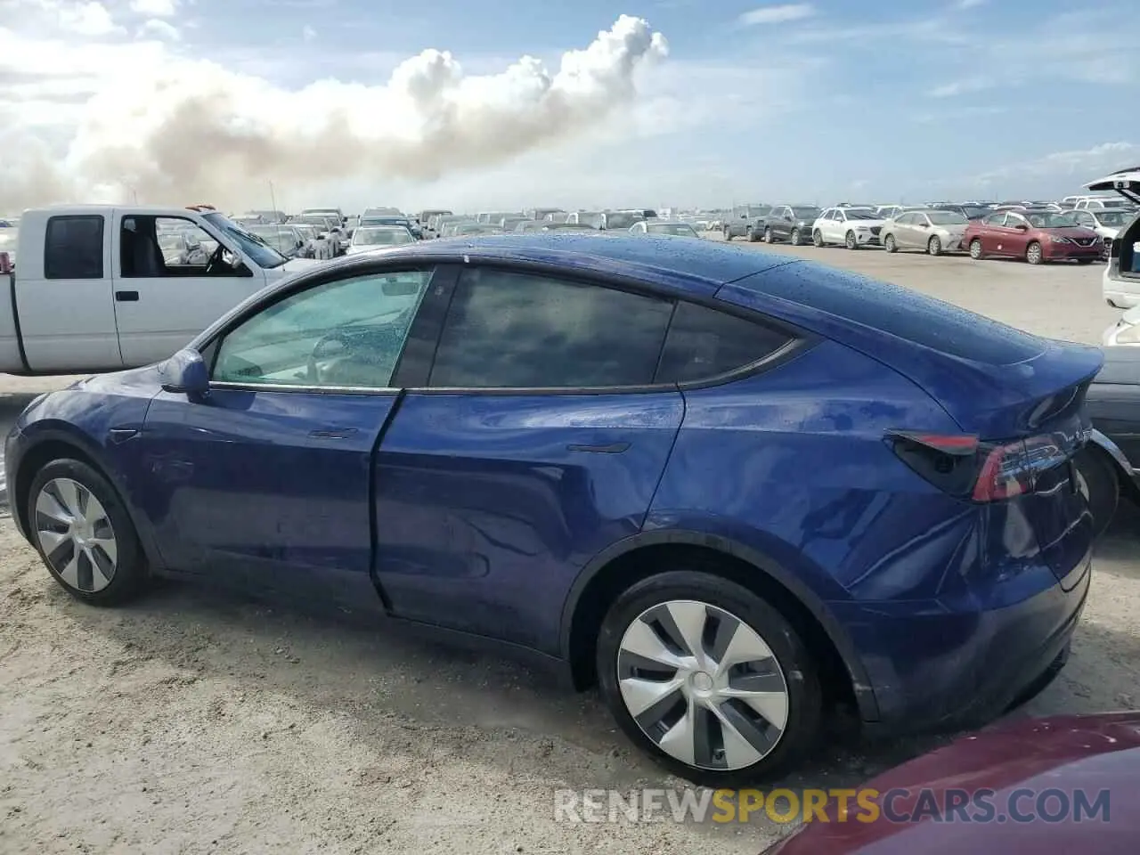 2 fotografías del automóvil dañado 7SAYGDEE1NF532914 TESLA MODEL Y 2022
