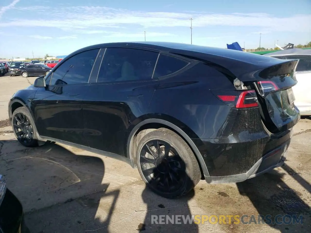 2 fotografías del automóvil dañado 7SAYGDEE1NF543623 TESLA MODEL Y 2022