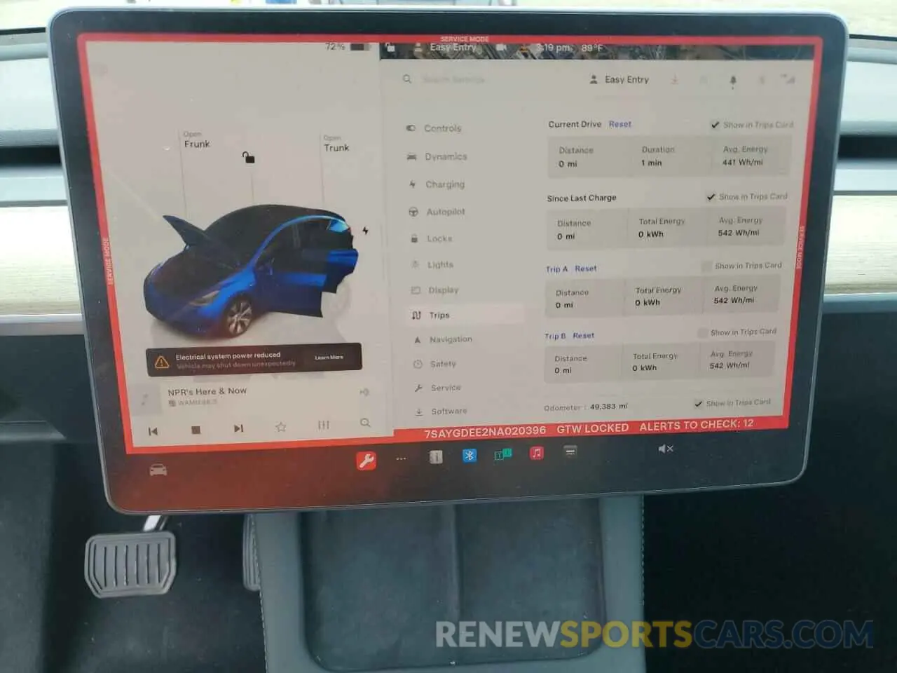 9 fotografías del automóvil dañado 7SAYGDEE2NA020396 TESLA MODEL Y 2022