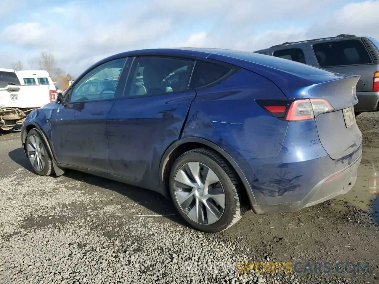 2 fotografías del automóvil dañado 7SAYGDEE2NF311886 TESLA MODEL Y 2022