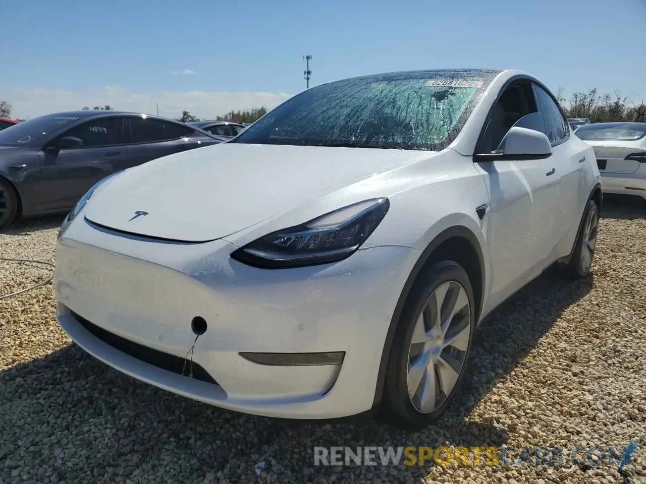 2 fotografías del automóvil dañado 7SAYGDEE2NF317123 TESLA MODEL Y 2022