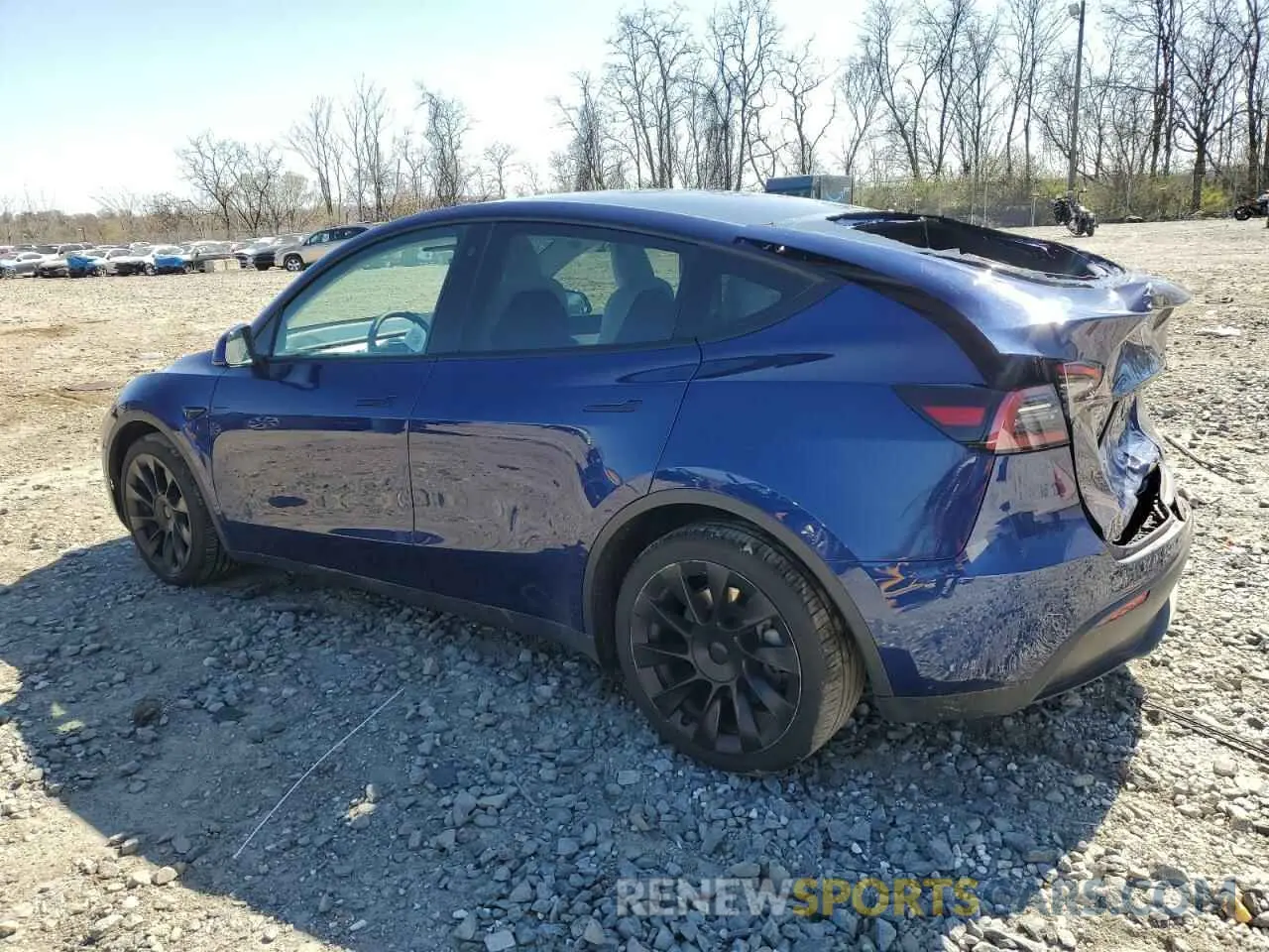 2 fotografías del automóvil dañado 7SAYGDEE2NF358366 TESLA MODEL Y 2022