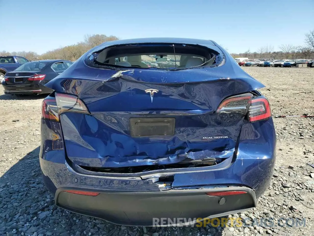 6 fotografías del automóvil dañado 7SAYGDEE2NF358366 TESLA MODEL Y 2022