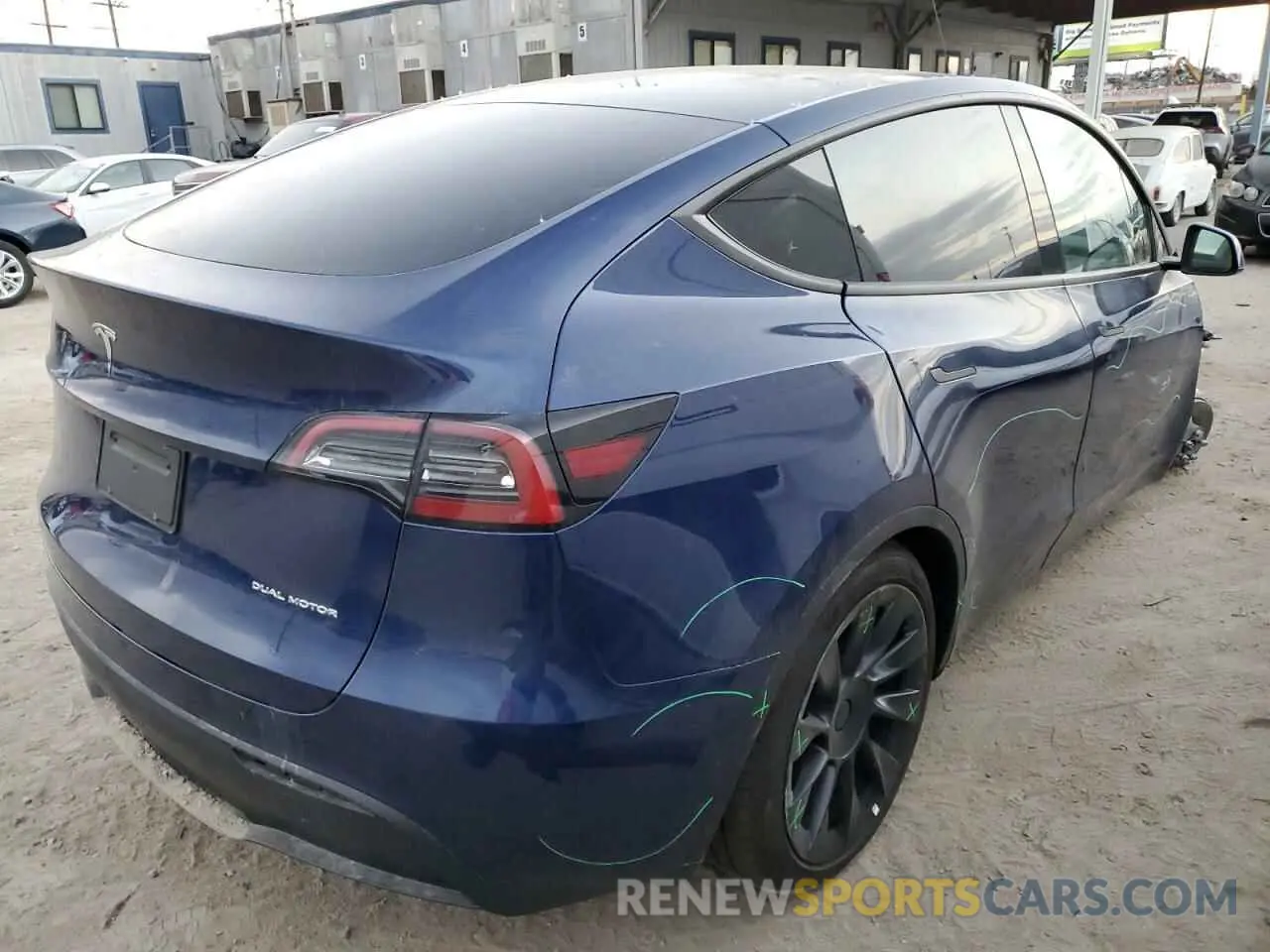 3 fotografías del automóvil dañado 7SAYGDEE2NF386619 TESLA MODEL Y 2022