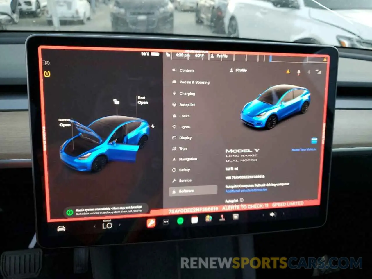 9 fotografías del automóvil dañado 7SAYGDEE2NF386619 TESLA MODEL Y 2022