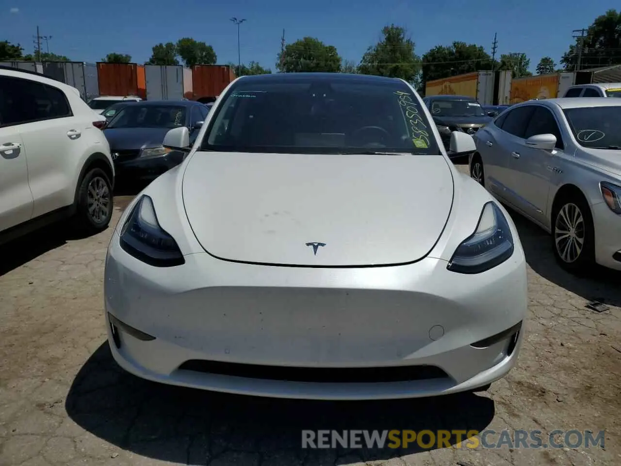 5 fotografías del automóvil dañado 7SAYGDEE2NF390993 TESLA MODEL Y 2022