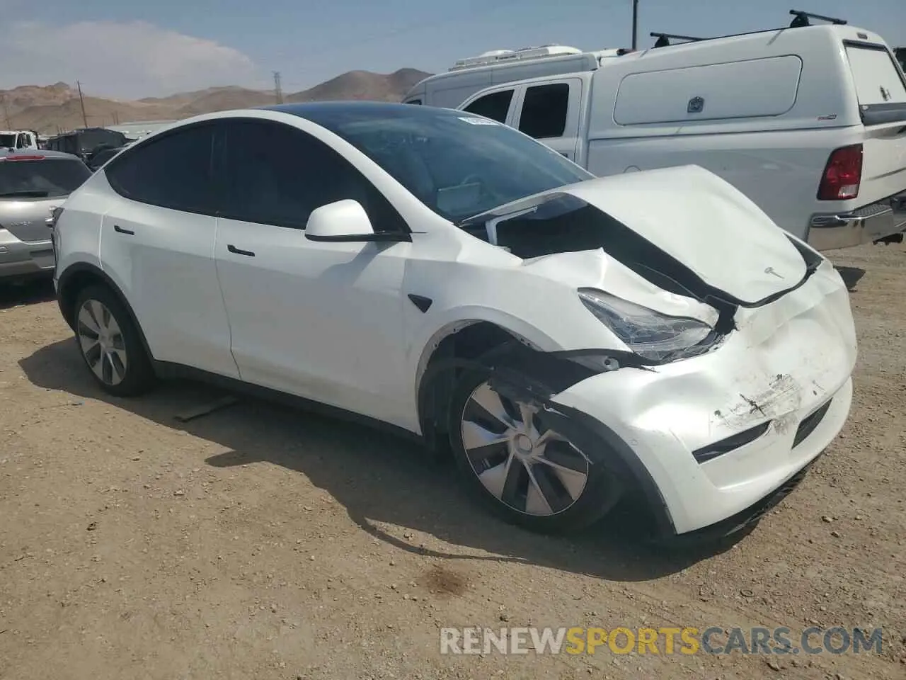 4 fotografías del automóvil dañado 7SAYGDEE2NF407503 TESLA MODEL Y 2022