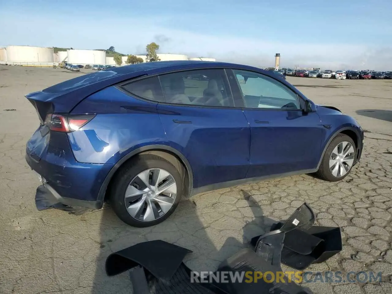 3 fotografías del automóvil dañado 7SAYGDEE2NF419229 TESLA MODEL Y 2022