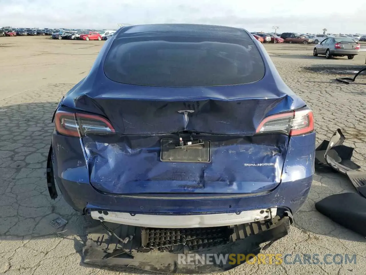 6 fotografías del automóvil dañado 7SAYGDEE2NF419229 TESLA MODEL Y 2022