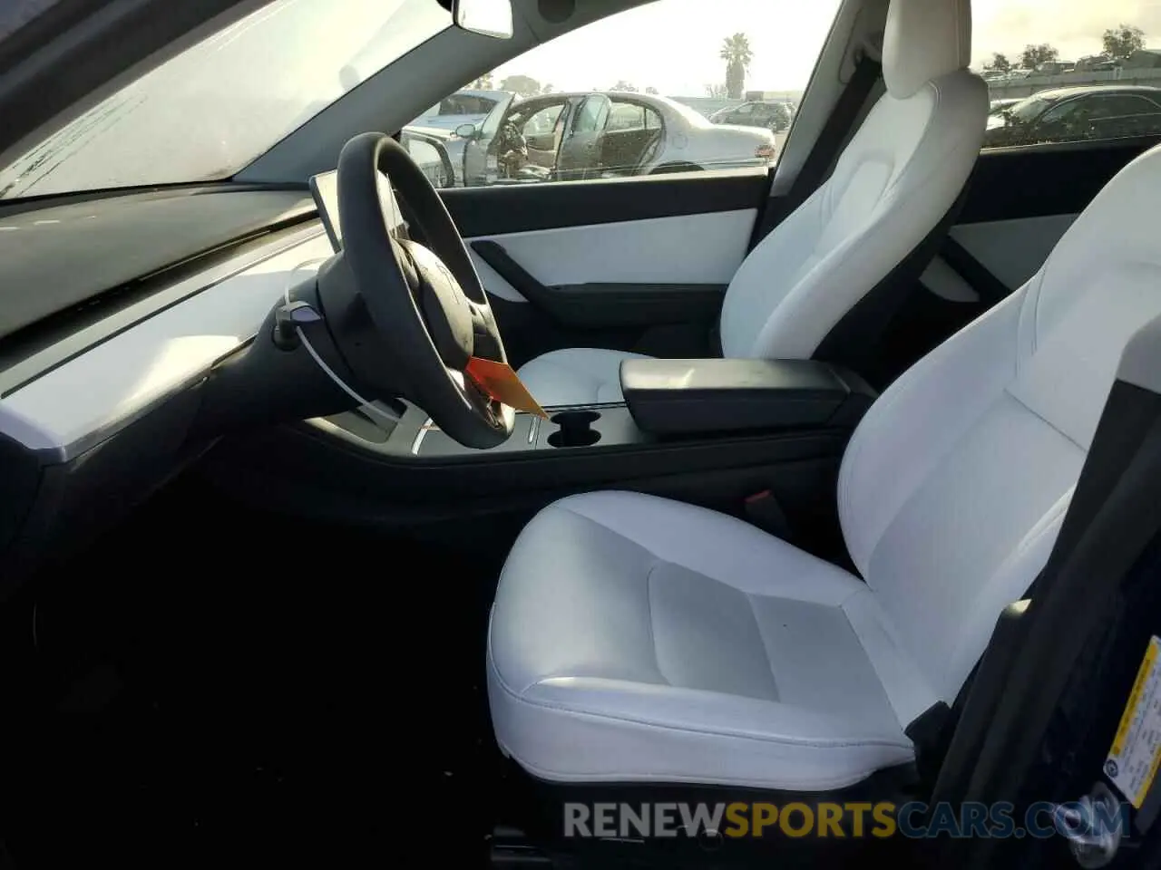 7 fotografías del automóvil dañado 7SAYGDEE2NF419229 TESLA MODEL Y 2022