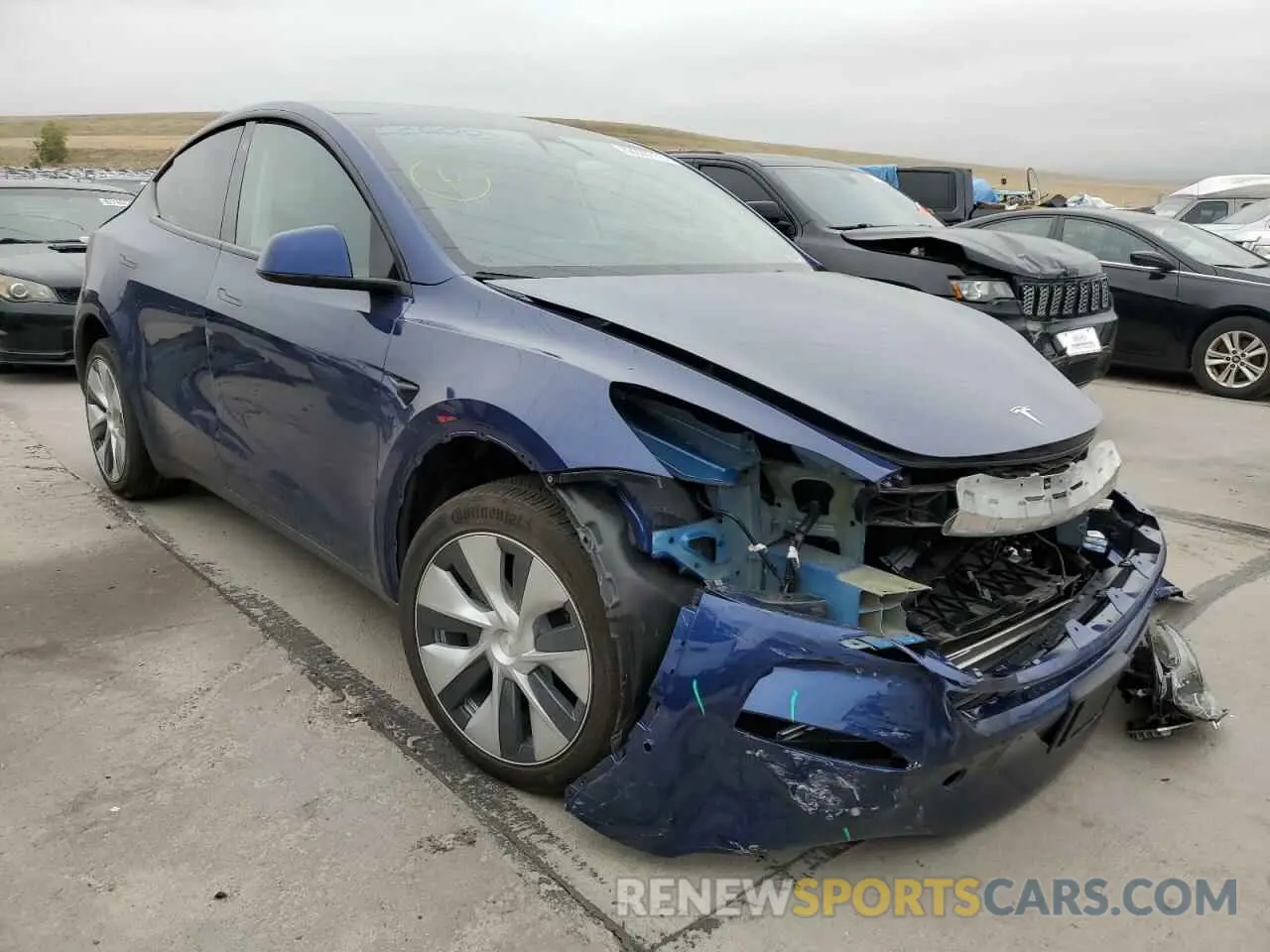 1 fotografías del automóvil dañado 7SAYGDEE2NF437052 TESLA MODEL Y 2022