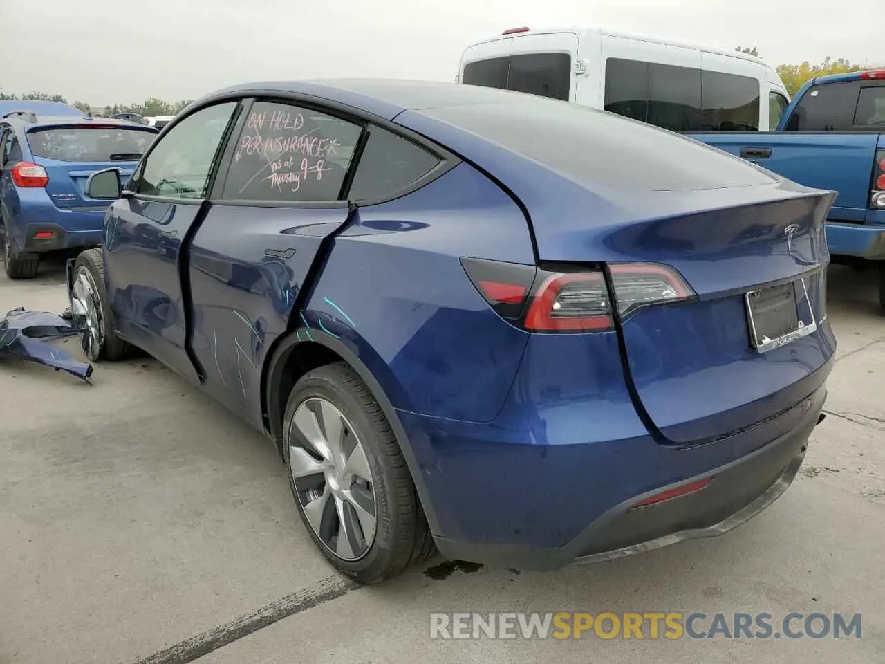 3 fotografías del automóvil dañado 7SAYGDEE2NF437052 TESLA MODEL Y 2022