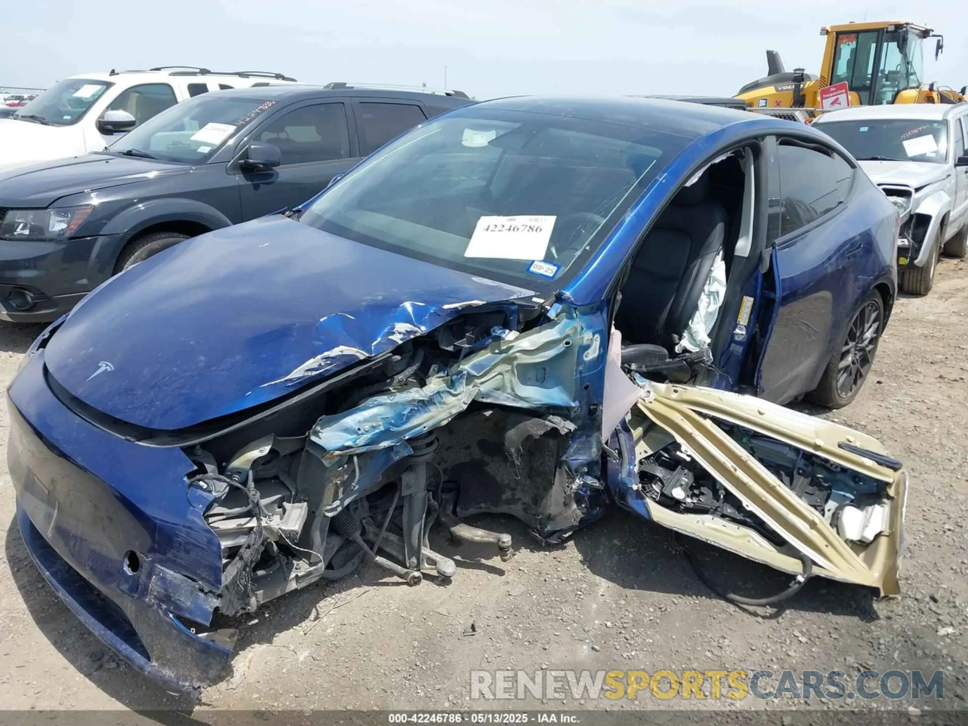6 fotografías del automóvil dañado 7SAYGDEE2NF480161 TESLA MODEL Y 2022