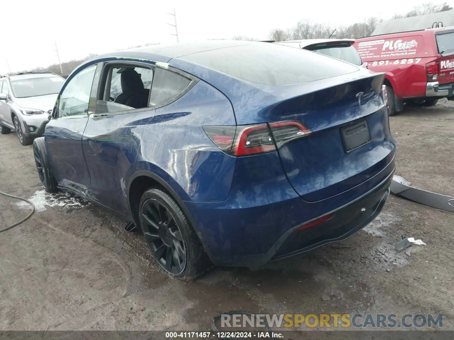 3 fotografías del automóvil dañado 7SAYGDEE2NF480354 TESLA MODEL Y 2022