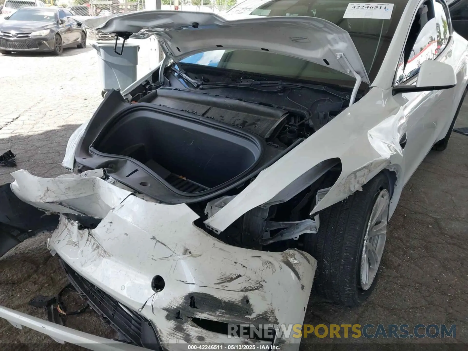 6 fotografías del automóvil dañado 7SAYGDEE2NF509769 TESLA MODEL Y 2022