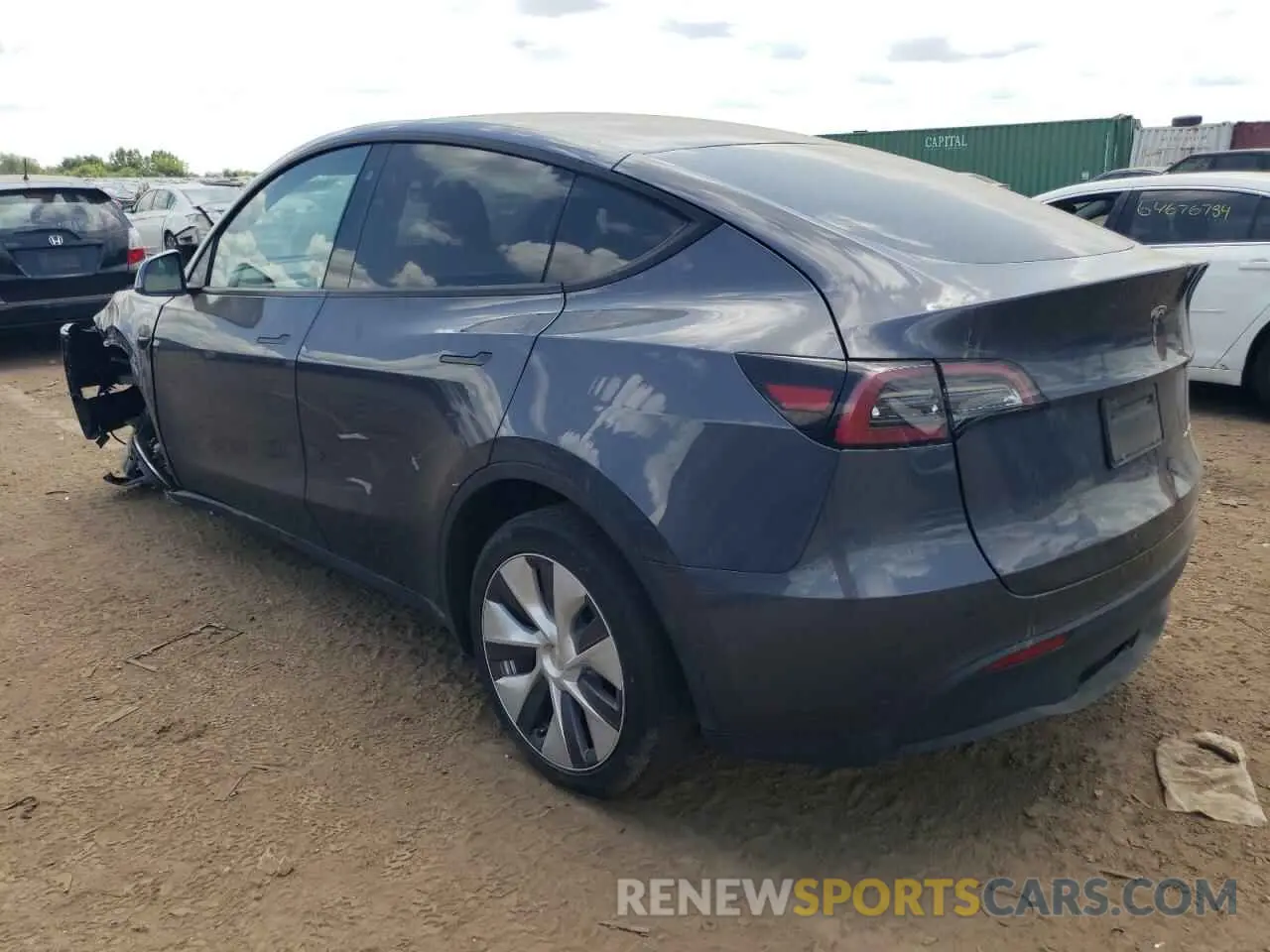 2 fotografías del automóvil dañado 7SAYGDEE3NA007737 TESLA MODEL Y 2022