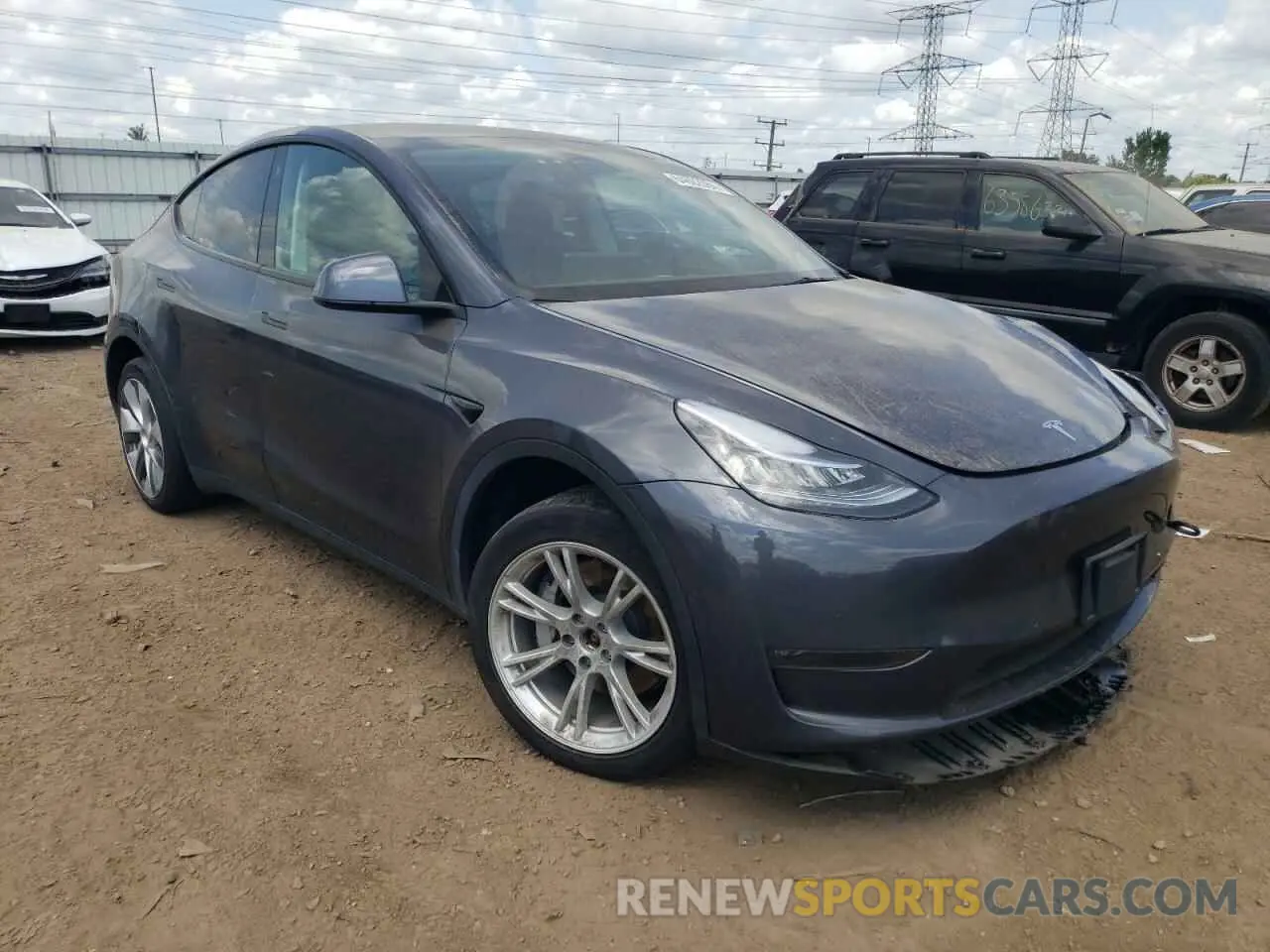 4 fotografías del automóvil dañado 7SAYGDEE3NA007737 TESLA MODEL Y 2022