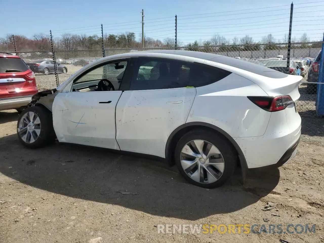 2 fotografías del automóvil dañado 7SAYGDEE3NA009665 TESLA MODEL Y 2022
